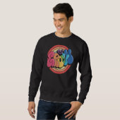 Groovy Funky Vintag Rainbow Circle Sweatshirt (Vorne ganz)