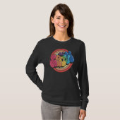 Groovy Funky Vintag Rainbow Circle T-Shirt (Vorne ganz)