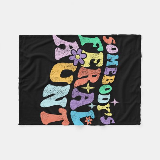 Groovy Funny Jones Wilde Tante auf Hintermütter Fleecedecke (Vorderseite (Horizontal))