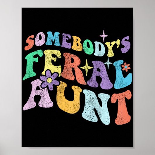 Groovy Funny Jones Wilde Tante auf Hintermütter Poster (Vorne)