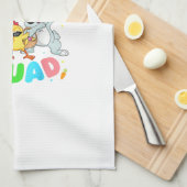 Groovy Funny Rabbit Egg Chick Easter Squad Day Men Geschirrtuch (Viertel Falte)