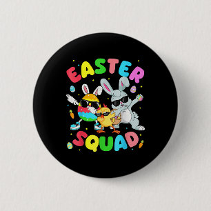 Groovy Funny Rabbit Egg Chick Osterplatz Tag Männe Button