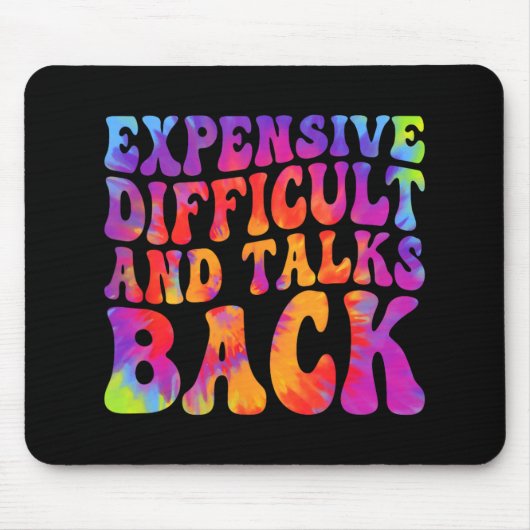 Groovy Funny teuer schwierig & amp; Gespräche zurü Mousepad (Vorne)