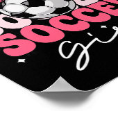 Groovy Fußball Mädchen Mädchen Coquette Bogen Fußb Poster (Ecke)