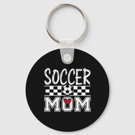 Groovy Fußball-Mama Mutter Fußball-Mama _1 Schlüsselanhänger (Vorderseite)