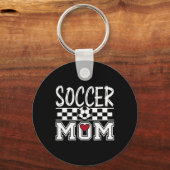Groovy Fußball-Mama Mutter Fußball-Mama _1 Schlüsselanhänger (Vorderseite)