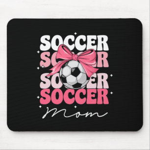Groovy Fußball-Mama Mutter Kokette Schleife Fußbal Mousepad