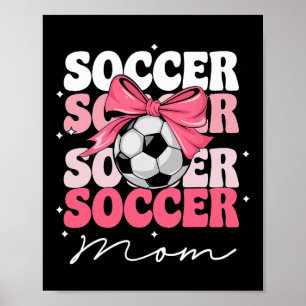 Groovy Fußball-Mama Mutter Kokette Schleife Fußbal Poster
