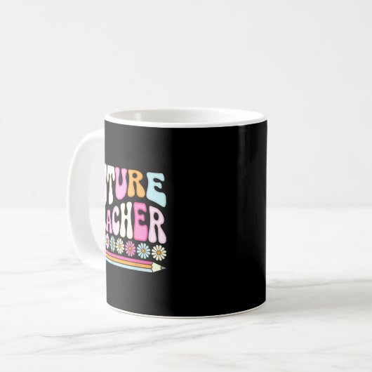 Groovy Future Teacher Student Graduation Teacher I Kaffeetasse (Vorderseite Links)