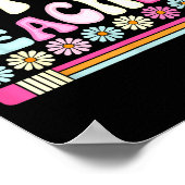 Groovy Future Teacher Student Graduation Teacher I Poster (Ecke)