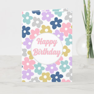 Groovy Gänseblümchen Blumen Retro Boho Floral Dankeskarte