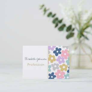 Groovy Gänseblümchen Blumen Retro Boho Floral Visitenkarte