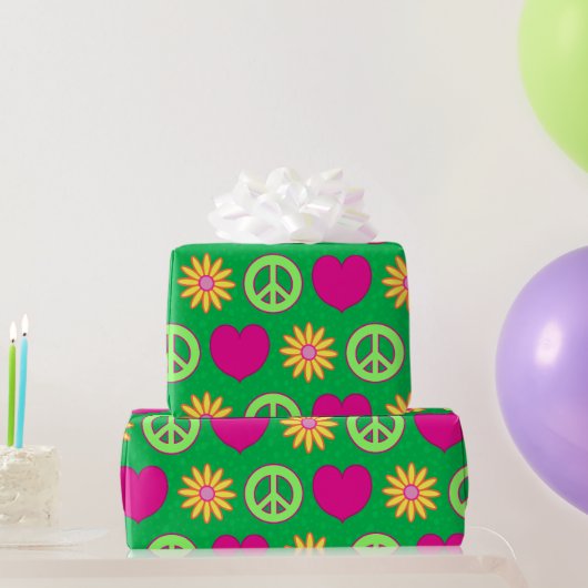 Groovy Gänseblümchen Geschenkpapier (Partygeschenke)