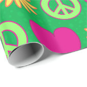 Groovy Gänseblümchen Geschenkpapier (Rolleneckpunkt)