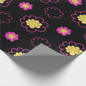 Groovy Gänseblümchen. Geschenkpapier (Ecke)