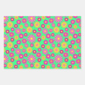 Groovy Gänseblümchen Geschenkpapier Set (Vorderseite 3)