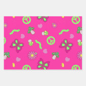 Groovy Gänseblümchen Geschenkpapier Set (Vorderseite 2)