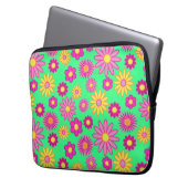 Groovy Gänseblümchen Laptopschutzhülle (Vorderseite Links)