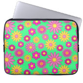 Groovy Gänseblümchen Laptopschutzhülle (Vorderseite)