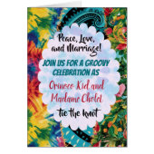 Groovy gefärbte Krawatte 70er Jahre Retro-Disco (Vorne)