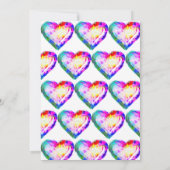 Groovy Gefärbte Krawatte Balloon 1. Geburtstag Par Einladung (Rückseite)