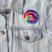 Groovy Gefärbte Krawatte Hippie Button (Beispiel)