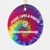Groovy Gefärbte Krawatte Hippie Keramik Ornament (Links)