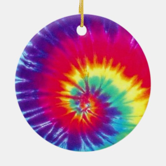 Groovy Gefärbte Krawatte Hippie Keramik Ornament (Hinten)