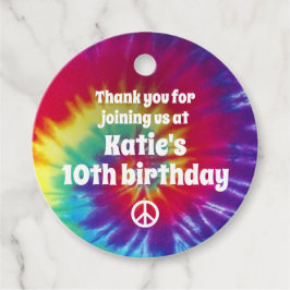 Groovy Gefärbte Krawatte Hippie Party Geschenkanhänger