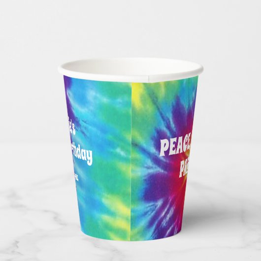 Groovy Gefärbte Krawatte Hippie Party Pappbecher (Rechts)