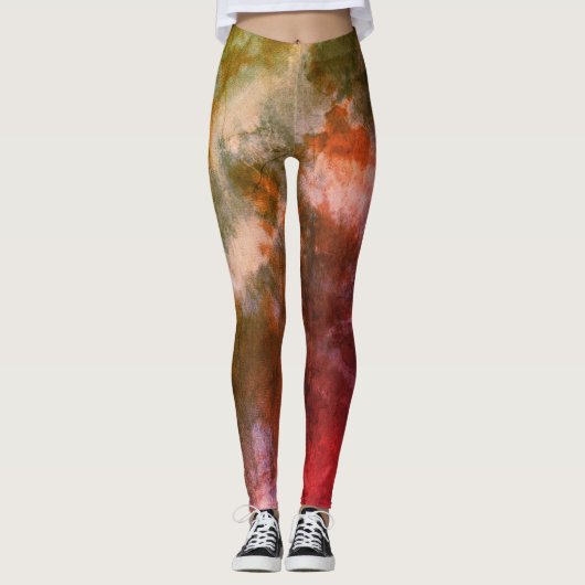 Groovy Gefärbte Krawatte Leggings (Vorderseite)