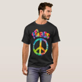Groovy Gefärbte Krawatte Peace Sign T-Shirt (Vorne ganz)