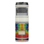 Groovy Gefärbte Krawatte Retro Hippie Bus Thermosbecher (Rückseite)