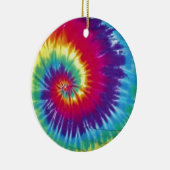 Groovy gefärbte Krawattehippie-Art Keramikornament (Rechts)