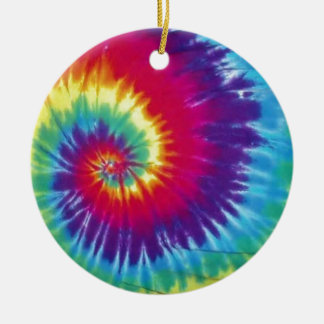 Groovy gefärbte Krawattehippie-Art Keramikornament