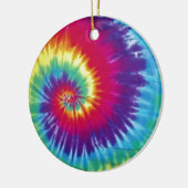 Groovy gefärbte Krawattehippie-Art Keramikornament (Links)