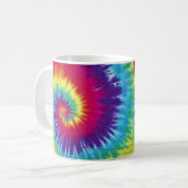 Groovy gefärbte Krawattehippie-Art-Tasse Kaffeetasse (Vorderseite Links)