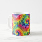 Groovy gefärbte Krawattehippie-Art-Tasse Kaffeetasse (Vorderseite Links)