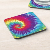 Groovy gefärbte Krawattehippie-Art Untersetzer (Linke Seite)