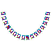 Groovy gefärbte KrawatteHippie Wimpelkette (Alle)