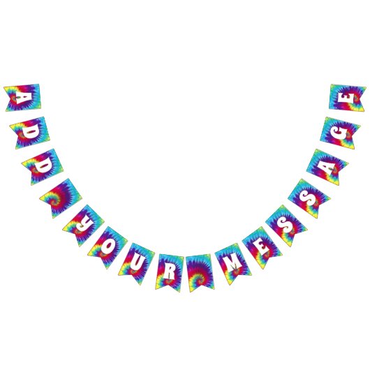 Groovy gefärbte KrawatteHippie Wimpelkette (Alle)