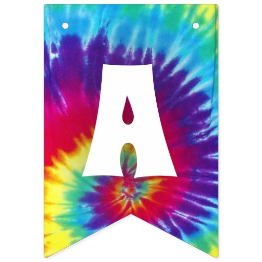 Groovy gefärbte KrawatteHippie Wimpelkette (Erste Fahne)