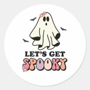 groovy Geist Retro Halloween Geburtstag Runder Aufkleber