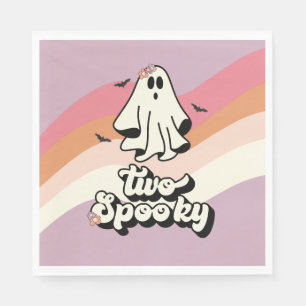 groovy Geist retro Halloween Zwei Gruseliger Gebur Serviette