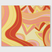 Groovy Gelbs Geschenkpapier (Flach)