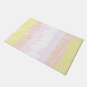Groovy Geometric Abstrakt Pangender Pride Flag Fußmatte (Schrägansicht)