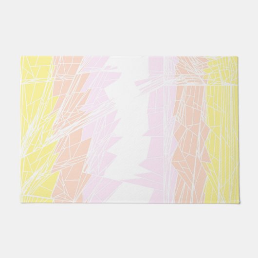 Groovy Geometric Abstrakt Pangender Pride Flag Fußmatte (Vorderseite)