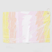 Groovy Geometric Abstrakt Pangender Pride Flag Golfhandtuch (Horizontal)