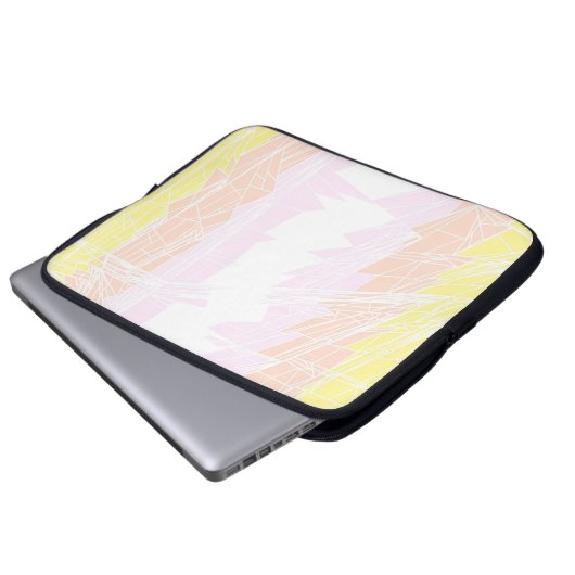 Groovy Geometric Abstrakt Pangender Pride Flag Laptopschutzhülle (Vorne Knopf)