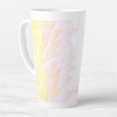 Groovy Geometric Abstrakt Pangender Pride Flag Milchtasse (Linke Ecke)